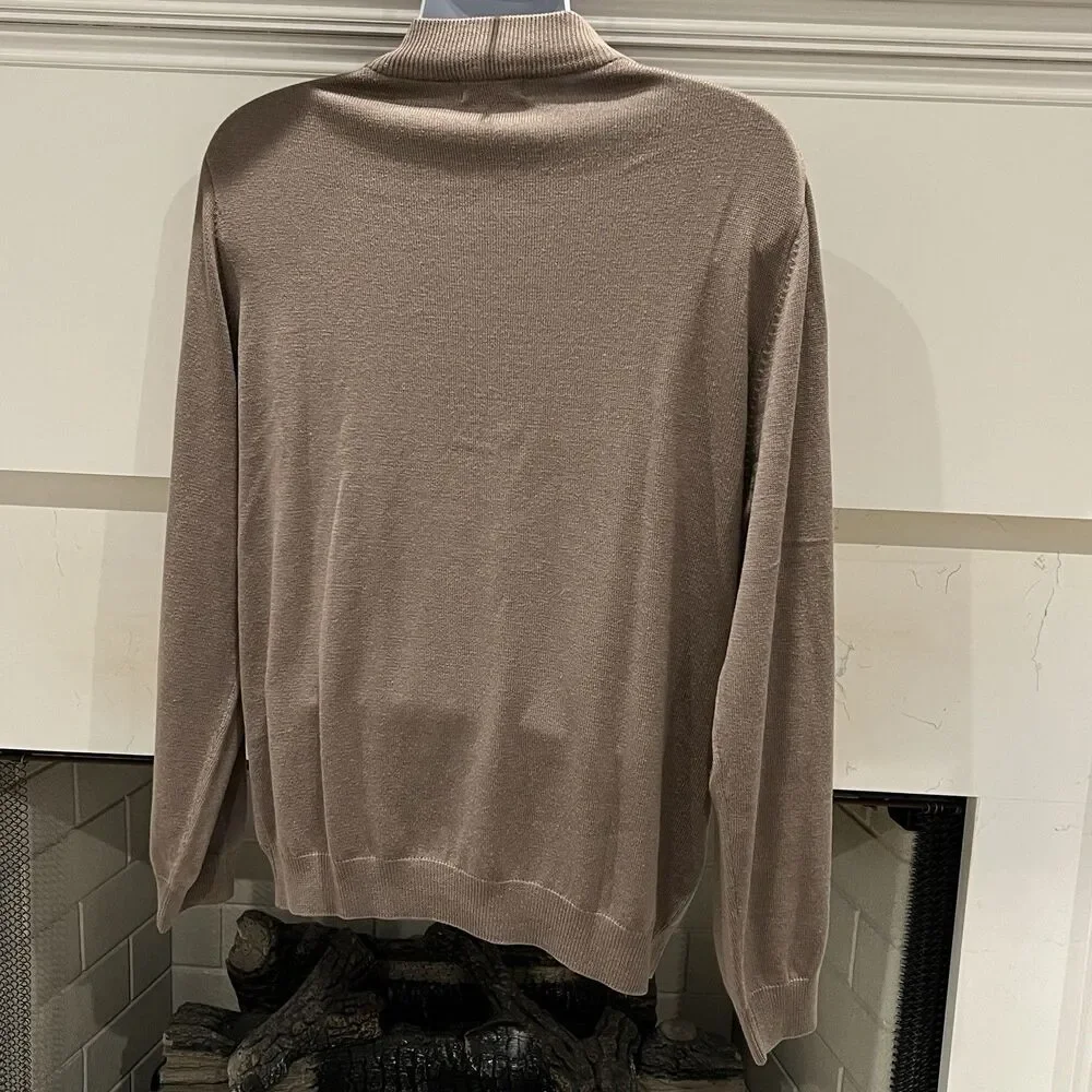 Paul Frederick Sweater Mens XL Berry Wool Silk Soft Warm Pullover High neck